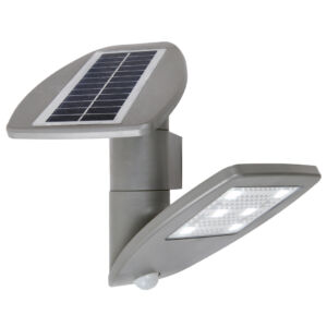Zeta solar LED fali lámpa 1 light Mozgásérzékelővel - silver grey