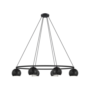 Eglo Csillár  E14 6X40W Fekete Cantallops - Óriás Lámpa