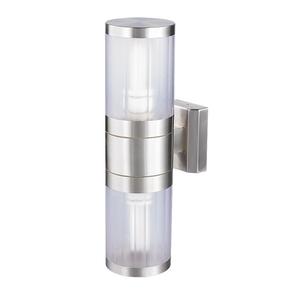 Atlanta kültéri lámpa fali E27 2x60W, inox IP44