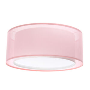 Bps - Viventi mennyezeti lámpa átlátszó rózsaszín /fehér búrával-50cm