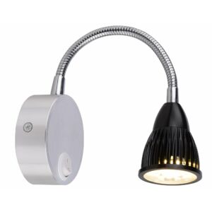 DINO SCONCE fali lámpa3W LED króm/alumínium fekete - Candellux
