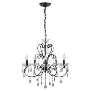 AURORA Csillár 5*40W E14  fekete - Candellux