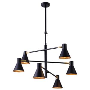 LESS Függeszték 6 6X40W E14 Matt fekete - Candellux