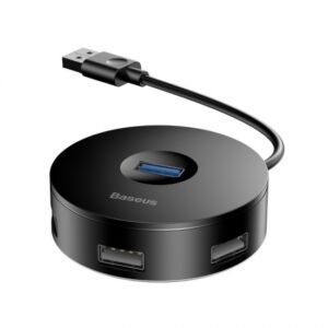 Baseus- Round box USB elosztó- fekete