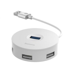 Baseus- Round box USB elosztó- fehér