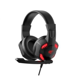 Havit- gamer vezetékes fejhallgató mikrofonnal- fekete&piros
