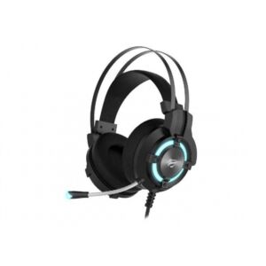 Havit- gamer vezetékes fejhallgató mikrofonnal, RGB- fekete