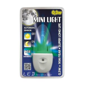 Mini light éjszakai fény 03w/led fehér/kék/zöld