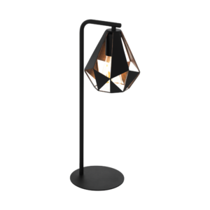 Asztali lámpa E27 1x60W fekete/vréz Carlton4
