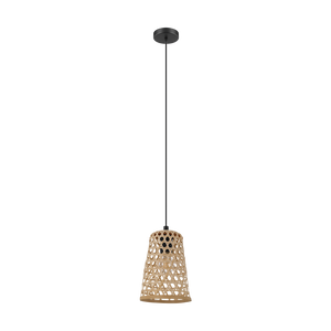 Függeszték.E27 1x40W 18cmfek/natúr Claverdon