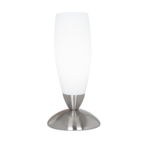 Eglo Asztali Lámpa 1*40W E14 M.nikkel/Fehér Slim