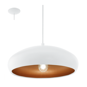Eglo Függeszték E27 60W 40Cm Feh/rézmogano1