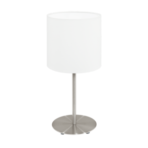 Eglo Asztali Lámpa E14 1X40W matt nikkel/Fehér Pasteri