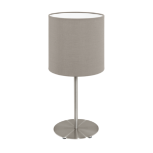 Eglo Asztali Lámpa E14 1X40W matt nikkel /Szürkésbarna pasteri