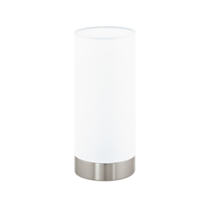 Eglo Asztali Lámpa E27 1X60W Matt nikkel/Fehér damasco