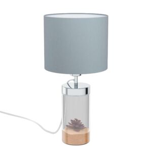Eglo Asztali lámpa E27 1x40W króm/szürke Lidsing