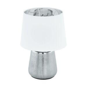 Eglo Asztali lámpa E14 40W ezüst/fehér Manalba1