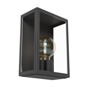 Eglo - Kültéri fali lámpa E27 1x60W fekete/üveg Alamonte 1