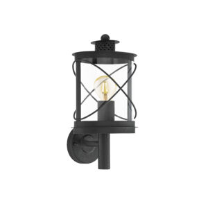 Eglo-Kültériéri fali lámpa E27 1x60W fekete Hilburn