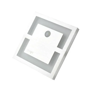 Eko-Light - QUADRO - Lépcsőmegvilágító mozgásérzékelővel - ezüst/fehér - 4000K - semleges fény