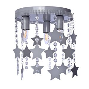 Milagro - STAR mennyezeti gyerekszobai lámpa - szürke