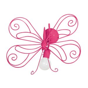 Milagro - MOTYL fali gyerekszobai lámpa rózsaszín