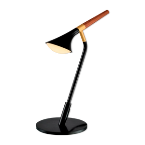 Duncan led asztali lámpa-matt fekete/fa-5W-3000K-Elmark