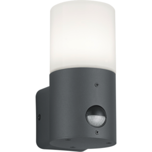 ASCOT - Klausen - Modern, szenzoros kültéri fali lámpa - aluminium/polikarbonát - opál fehér/ezüst - IP44 - 1xE27, 1x11W LED