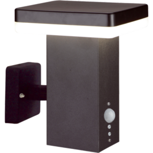 CALGARY - Klausen - Integrált LED, szenzoros, modern, fekete kültéri fali lámpa - rozsdamentes acél - fekete - IP44 - Integrált LED, 1x11W LED