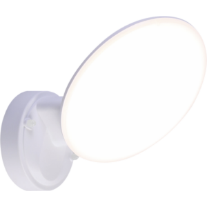OSSETT - Klausen - Integrált LED, kör alakú kültéri fali lámpa - műanyag - fehér - IP44 - Integrált LED, 1x12W LED