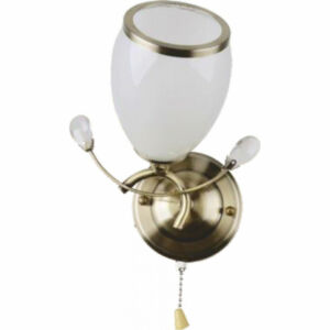 DROP - Klausen - 3 búrás arannyal díszített mennyezeti lámpa - üveg/fém - fehér/bronz - IP20 - 4xE27, 4x11W