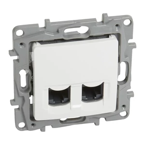 Legrand - NILOÉ - 2xRJ45 Cat.6 UTP csatlakozóaljzat, fehér - Csúcsvill