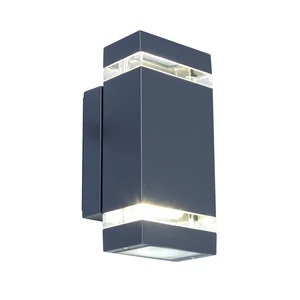 Focus square kültéri LED fali lámpa Up &amp; Down 1 light dark grey