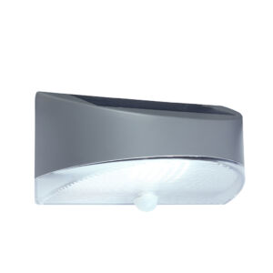 Bread solar LED fali lámpa 1 light mozgásérzékelő silver grey