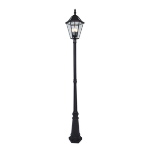 London solar LED Post 1 light black