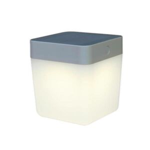 Table Cube solar LED Hordozható 1 light silver