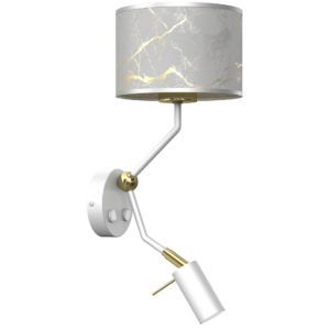 MILAGRO - Senso - Glamour kétkarú fali lámpa - fehér/arany