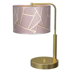 MILAGRO - Ziggy - asztali lámpa - arany/rózsaszín mintás