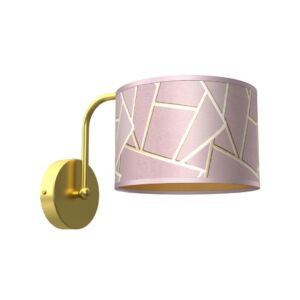 MILAGRO - Ziggy - fali lámpa - arany/rózsaszín mintás