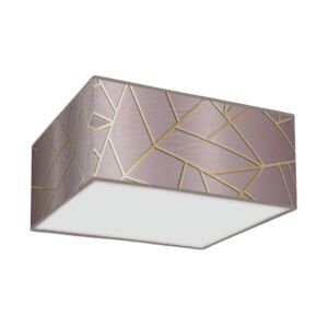 MILAGRO - Ziggy - kocka mennyezeti lámpa - kicsi - arany/rózsaszín mintás