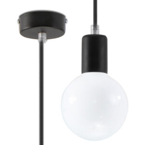 Sollux - Függeszték lámpa - EDISON Fekete&amp;Fehér