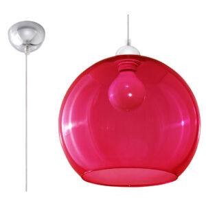 Sollux - Függeszték lámpa - BALL vörös
