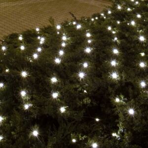 Karácsonyi LED- es kültéri háló hidegfényű 160db Led 2X1.5m