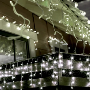Karácsonyi Led-es hidegfehér fényű jégcsap függöny 300Led-Somogyi