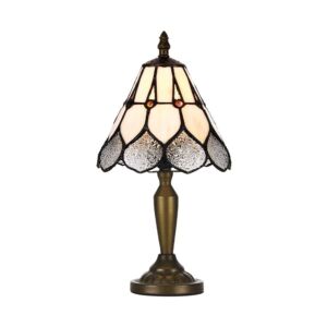 Tiffany színes asztali lámpa gyöngyökkel  1XE14/40w ø18cm - Prezent