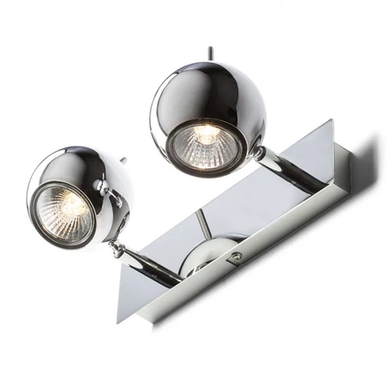 GLOSSY II króm - dupla állítható fali lámpa - 230V LED GU10 2x8W