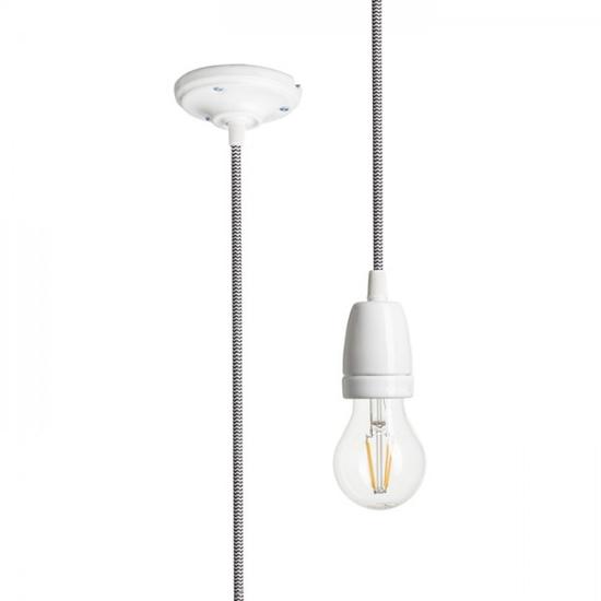FABIO függesztő készlet fekete/fehér porcelán  230V E27 42W