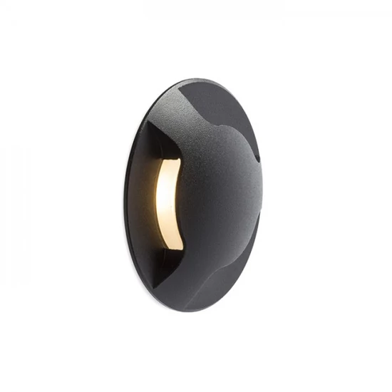 KICK III süllyesztett lámpa fekete  230V LED 3W IP54 Kültéri-Vízálló  3000K