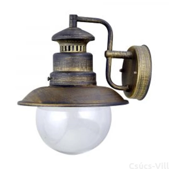 Limassol kültéri falikar e27/60w fekete/arany ip44