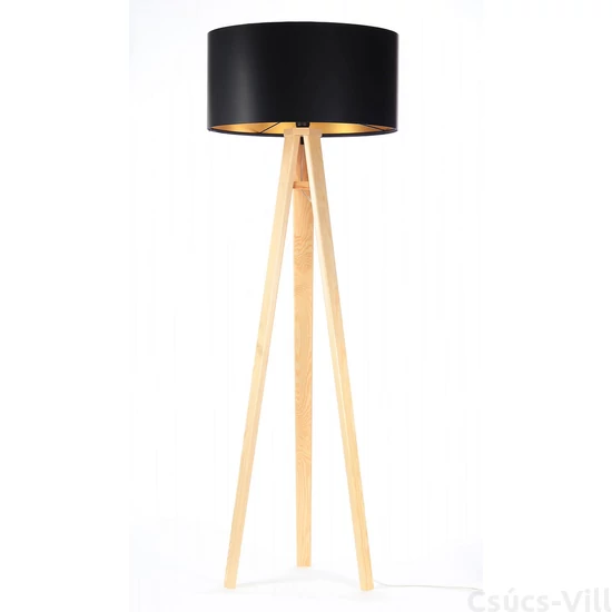 BPS Glamour Henger Álló Lámpa - Fekete/Réz - 50cm